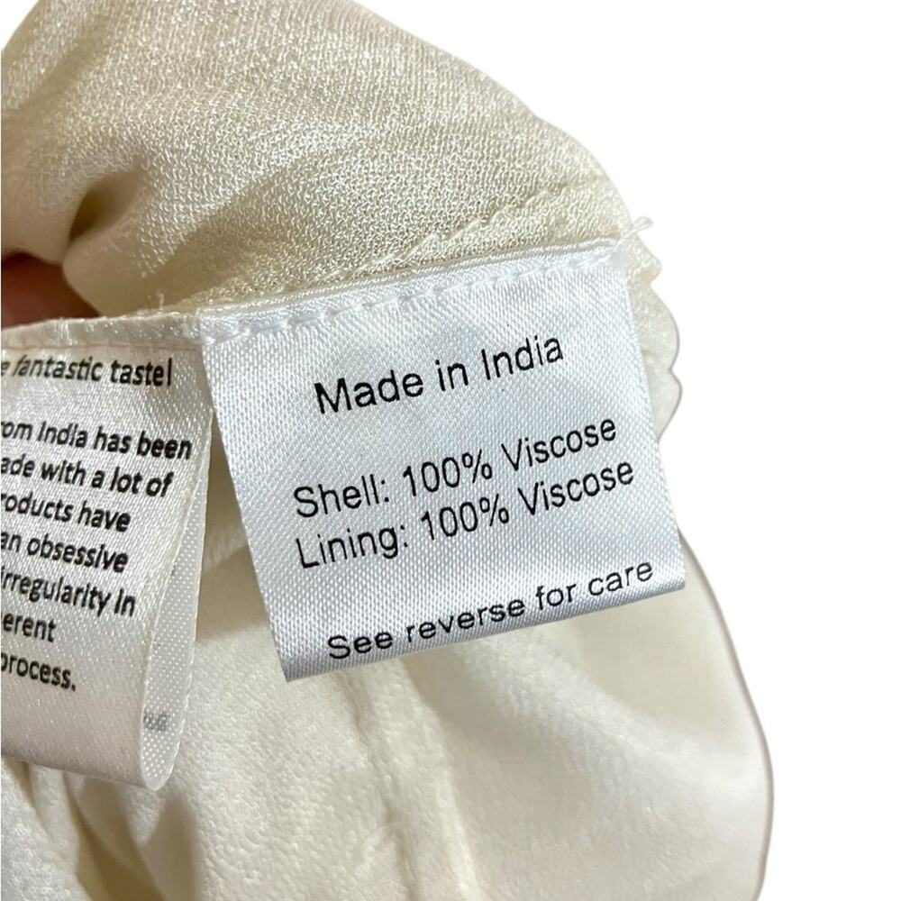 NWT Rococo Sand Grace Strapless Satin Maxi Dress White and Pink Floral L - Picture 8 of 8